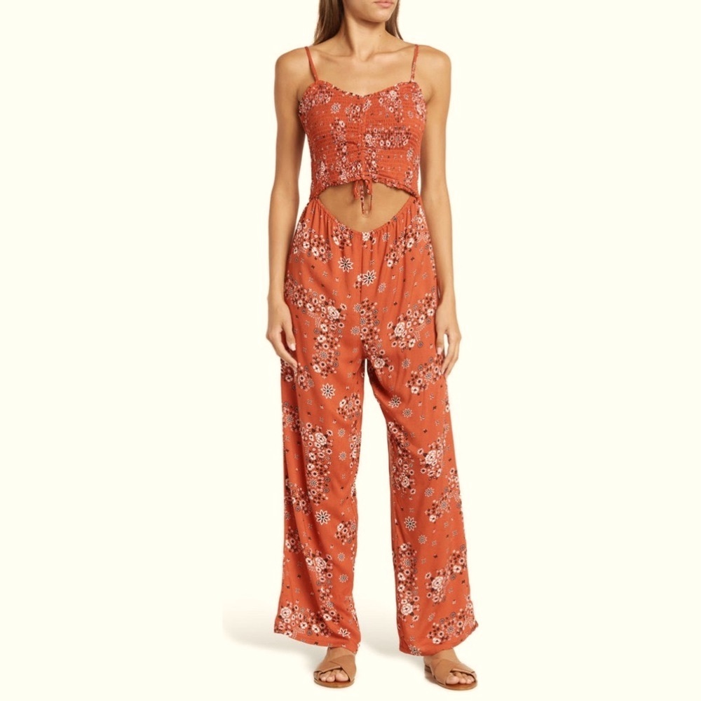 NWT - Floral Print Cutout Jumpsuit.